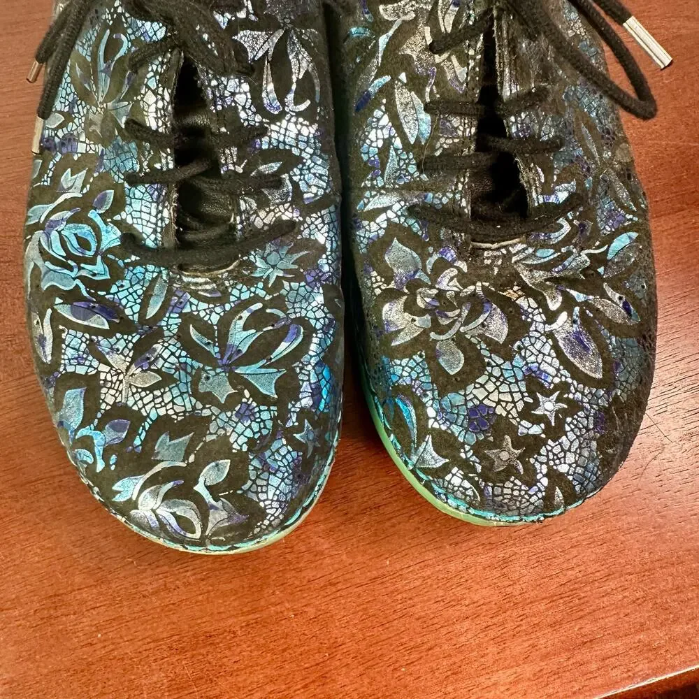 Alegria Women's 37 Icy Blooms Essence Leather & Fabric Comfort Shoes ESS-924
